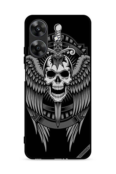 Covernex غطاء حماية لهاتف Realme Note 60 4G بتصميم جمجمة وأجنحة نسر