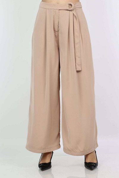 Nichii Classic Women's Wide Leg Pants with Waist Tie