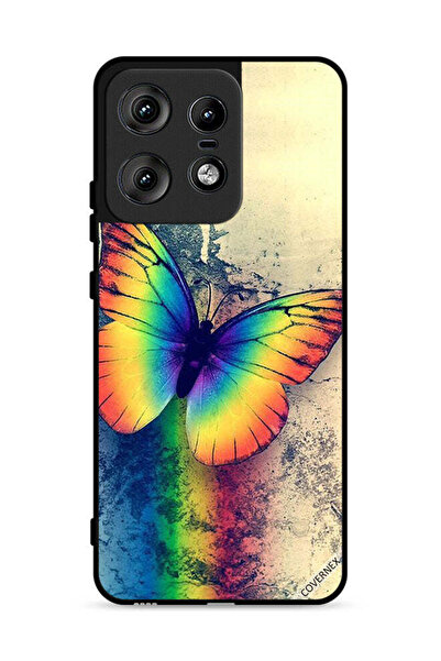 Covernex Motorola Edge 50 Pro 5G Protective Case Cover Vintage Rainbow Butterfly