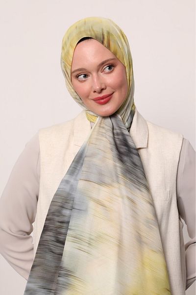 Bonjela ŞAL MOALE DE BUMBAC SERIA GALBENĂ MODEL ETNIC DE FLORI