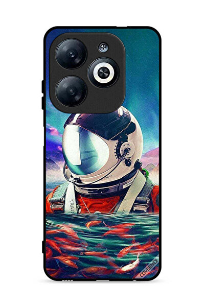 Covernex غطاء حماية لهاتف إنفينيكس سمارت 8 4G، رائد فضاء في بحر الأسماك