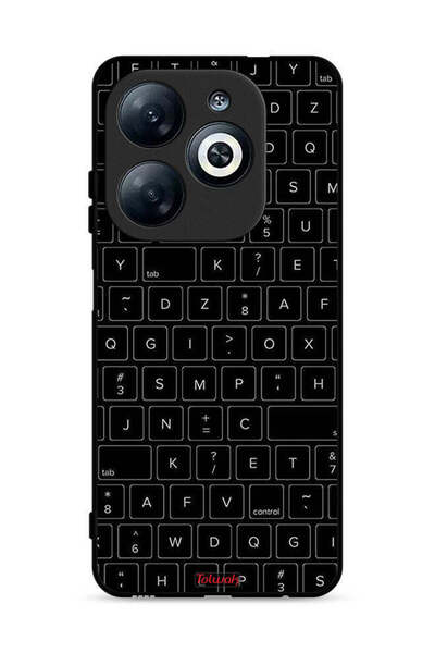 Tolwak غطاء حماية لهاتف Infinix Smart 8 4G بنمط مفاتيح لوحة مفاتيح عشوائية