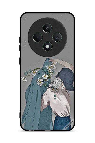 Covernex غطاء حماية لهاتف Oppo Reno12 F 5G برسم فتاة ترتدي معطفًا