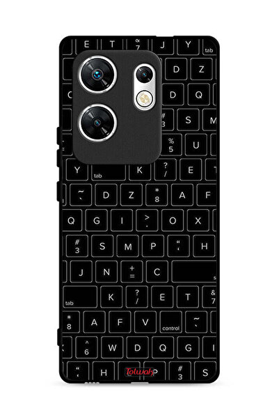 Tolwak غطاء حماية لهاتف Infinix Zero 30 4G بنمط مفاتيح لوحة مفاتيح عشوائية