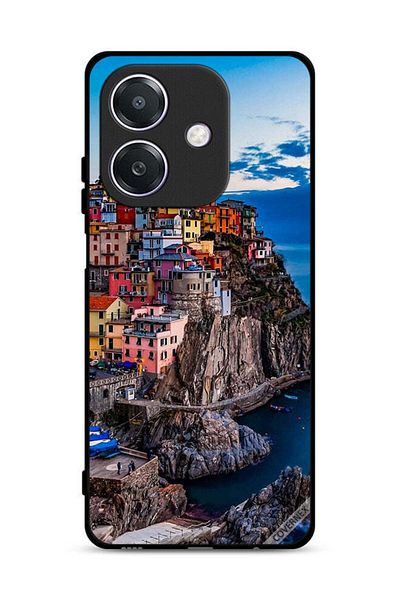Covernex غطاء حماية لهاتف Oppo A3 5G بنقشة منازل ملونة على البحر