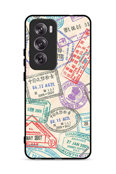 Covernex غطاء حماية لهاتف Oppo Reno12 Pro 5G بنقشة طوابع السفر