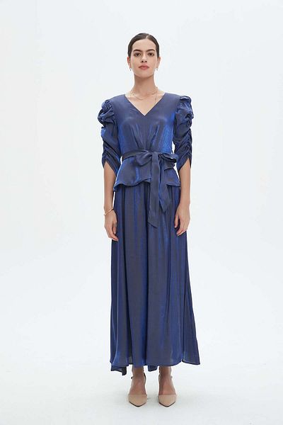 Nichii Short Sleeve Jumpsuit with Waist Tie