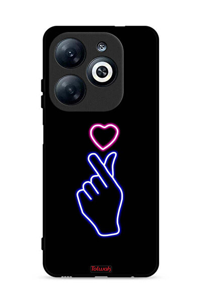 Tolwak غطاء حماية لهاتف إنفينيكس سمارت 8 4G بنقشة قلب سناب