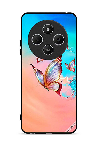 Covernex غطاء حماية لهاتف شاومي ريدمي 14R 5G بطبعة فراشات تحلق فوق لون الطلاء