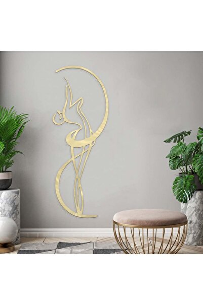 4gdran Modern golden acrylic sculpture of a dancing woman