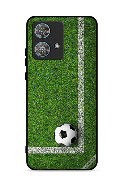 Covernex غطاء حماية لهاتف موتورولا إيدج 40 نيو 5G بتصميم كرة قدم في الزاوية