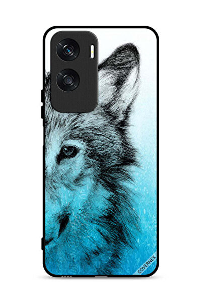 Covernex غطاء حماية لهاتف Honor X50i 5G بتصميم نصف وجه ذئب