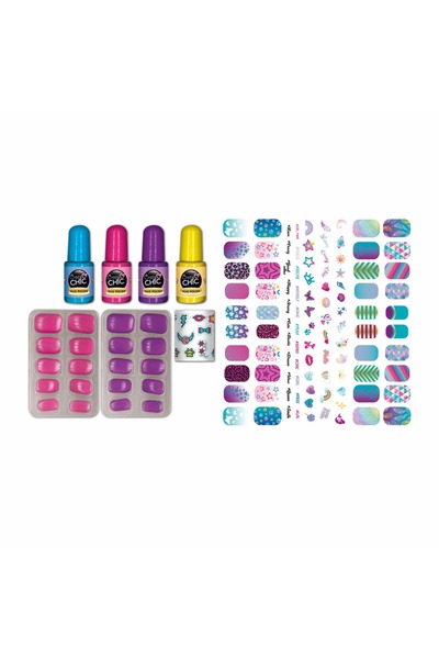 CLEMENTONI Set manichiura fosforescenta pentru copii Crazy Chic Shiny Nails