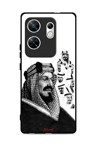 Tolwak غطاء حماية لهاتف إنفينيكس زيرو 30 4G، ملصق فني أبيض وأسود لملوك المملك...