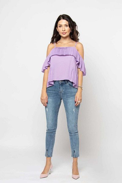 Nichii Women's Ruffled Off-Shoulder Blouse