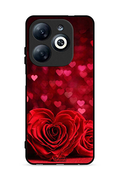 Tolwak غطاء حماية لهاتف إنفينيكس سمارت 8 4G، زهور على شكل قلب، فن تجريدي