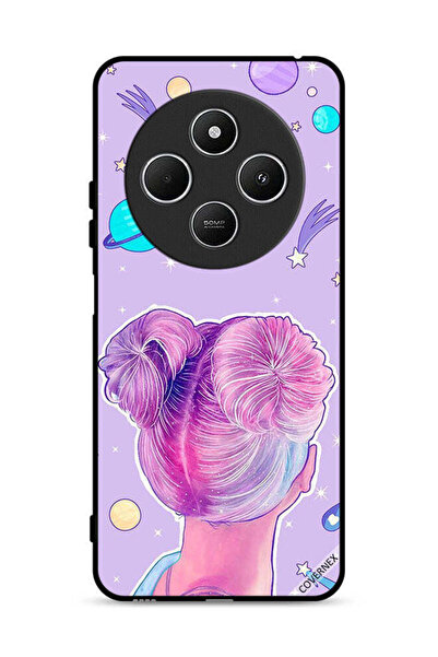 Covernex Xiaomi Redmi 14R 5G Protective Case Cover Girl And Space Stars Art