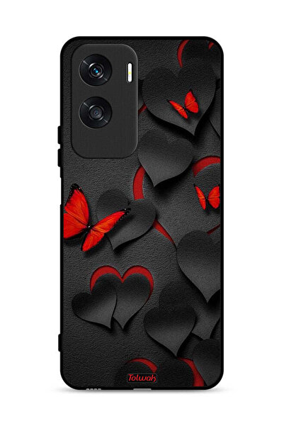 Tolwak غطاء حماية لهاتف Honor X50i 5G بنقشة قلوب وفراشات