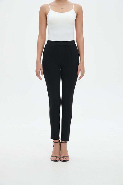 Nichii High-Waisted Slim Fit Trousers