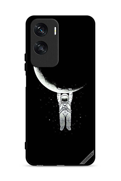 Covernex غطاء حماية لهاتف Honor X50i 5G، صورة رائد فضاء معلق على القمر، مطبوعة