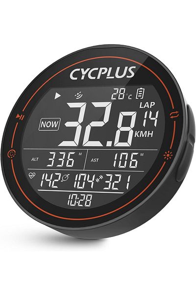CYCPLUS GPS Bike Computer M2, Wireless Cycling Computer, ANT+ Bluetooth Mini Speedometer Odometer
