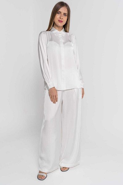Nichii High-Waisted Wide-Leg Plain Trousers