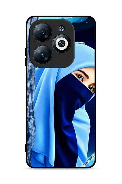 Covernex غطاء حماية لهاتف إنفينيكس سمارت 8 4G بنقشة فتاة محجبة
