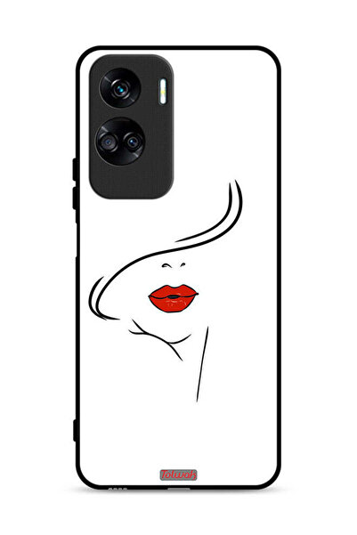 Tolwak غطاء حماية لهاتف Honor 90 Lite 5G برسومات وجه فتاة