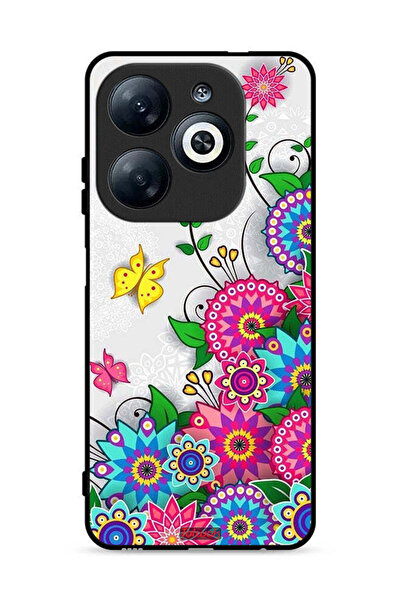 Tolwak غطاء حماية لهاتف إنفينيكس سمارت 8 4G بنقشة زهور ماندالا