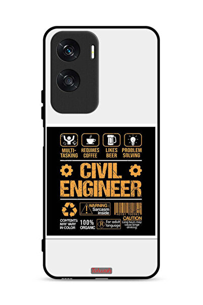 Tolwak غطاء حماية لهاتف Honor X50i 5G، ملصق مهندس مدني