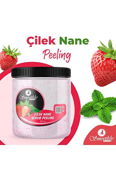 Smoothly Epilasyon Ağda Sonrası Batık Peeling Çilek Nane Peeling 800ml + Bisküvi Peeling + Tüy Geciktirici