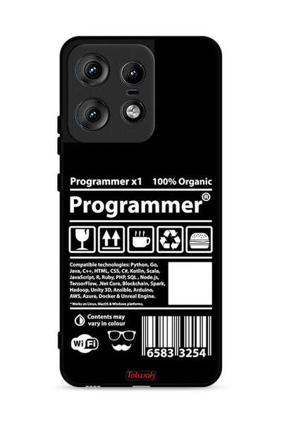 Tolwak Motorola Edge 50 Pro 5G Protective Case Cover Programmer Sticker
