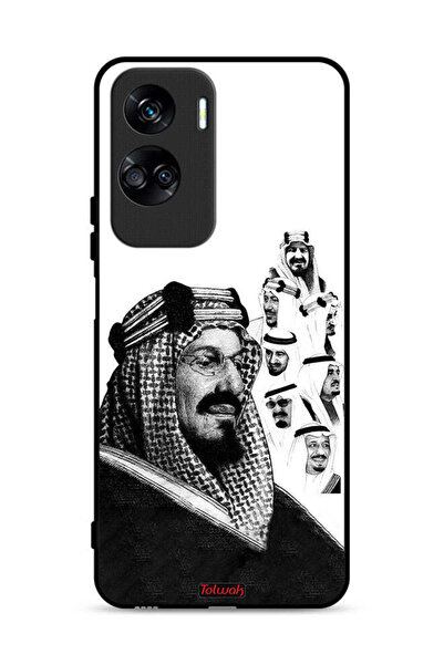 Tolwak غطاء حماية لهاتف Honor 90 Lite 5G، ملصق فني أبيض وأسود لملوك المملكة ا...