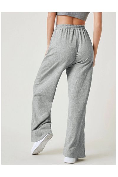CANDERO Pantaloni de sport pentru femei, gri, largi, supradimensionați, de calitate, cu croiala largi, flexibili, confortabili, din țesătură YUS