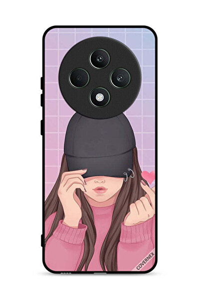 Covernex غطاء حماية لهاتف Oppo Reno12 F 4G بطبعة قبعة سناب لوف جيرل