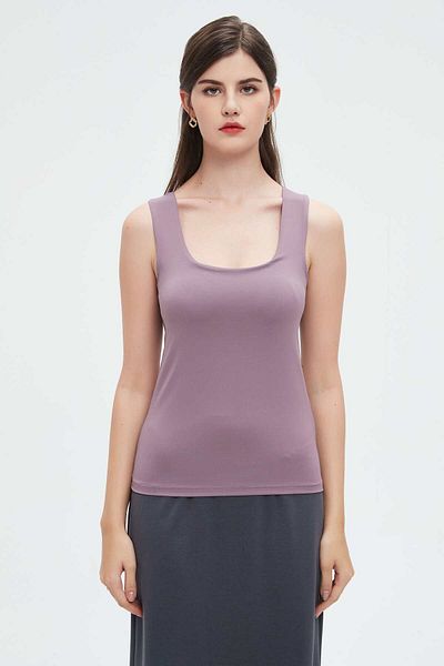 Nichii Solid Top Tank with Wide Straps