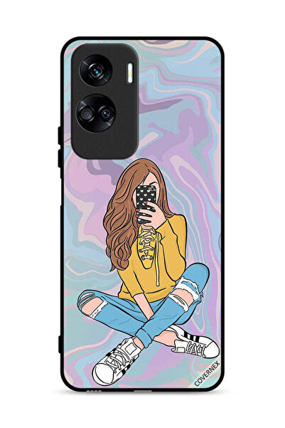Covernex غطاء حماية لهاتف Honor 90 Lite 5G، فتاة تلتقط صورة
