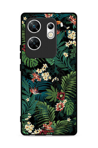 Tolwak غطاء حماية لهاتف Infinix Zero 30 4G بنقشة أوراق استوائية