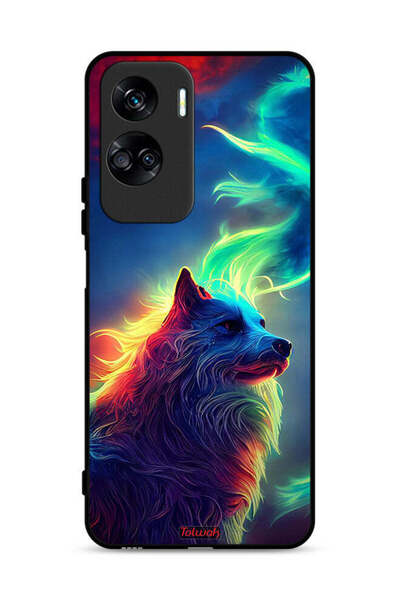 Tolwak غطاء حماية لهاتف Honor 90 Lite 5G بتصميم الذئب