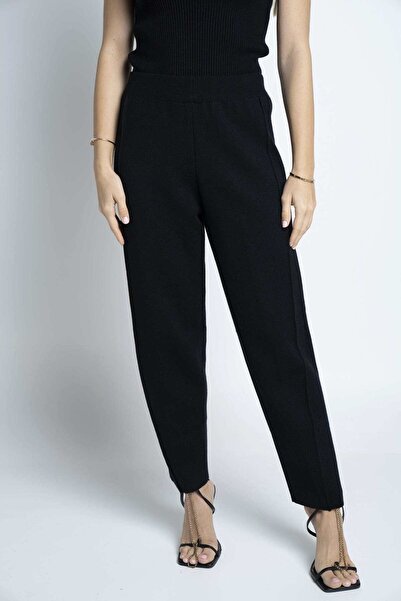 Nichii Women's Solid Color Pants with Elastic Waist