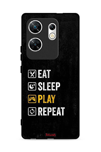 Tolwak غطاء حماية لهاتف Infinix Zero 30 4G، تناول الطعام، النوم، اللعب، التكرار