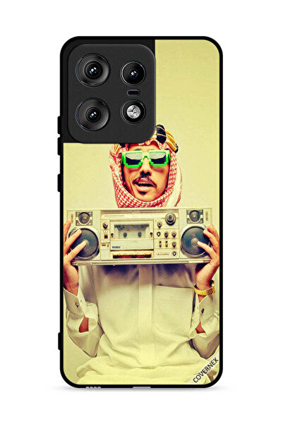 Covernex غطاء حماية لهاتف موتورولا إيدج 50 برو 5G يحمل جهاز موسيقى عتيق