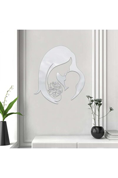 4gdran Silver acrylic sculpture with the design of My Mother, Then My Mother