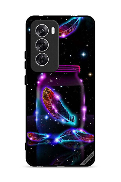 Covernex غطاء حماية لهاتف Oppo Reno12 5G بتصميم ريش في جرة