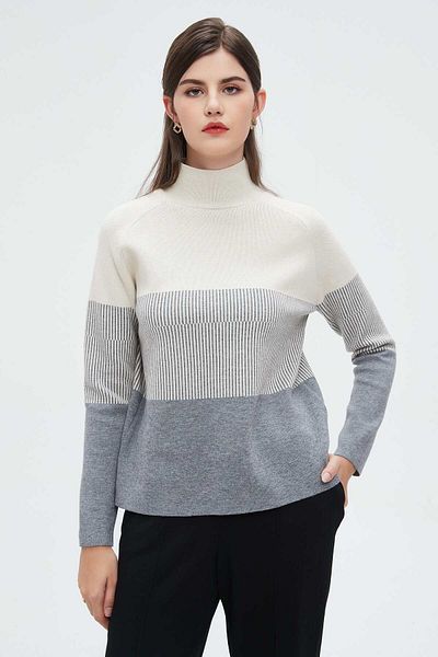 Nichii Women's Long Sleeve High Neck Blouse