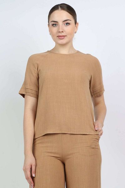 Nichii Women's Classic Short Sleeve Round Neck Blouse