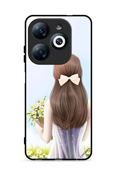 Covernex غطاء حماية لهاتف Infinix Smart 8 4G بطبعة فتاة جميلة