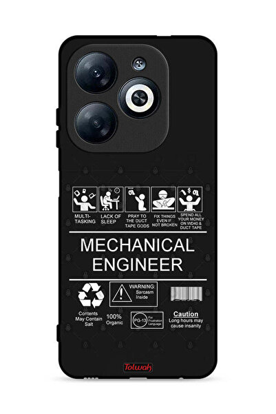 Tolwak غطاء حماية لهاتف Infinix Smart 8 4G، ملصق مهندس ميكانيكي