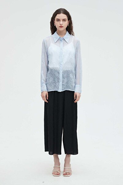 Nichii Women's Long Sleeve Sheer Shirt