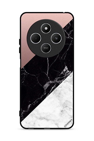Covernex غطاء حماية لهاتف شاومي ريدمي 14R 5G بنمط مزيج من الرخام واللون العادي